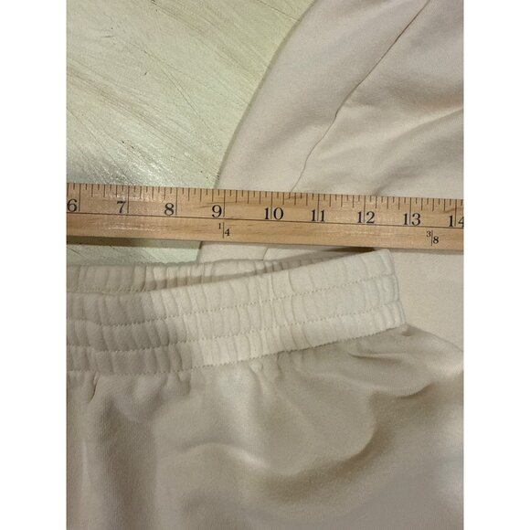 Reformation Women's Elastic Waist Cream Sweatpants Jogger Size Med - Picture 6 of 6
